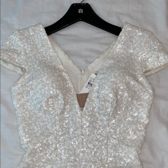 Dress the Population white Zoe sequin mini dress - Picture 5 of 8